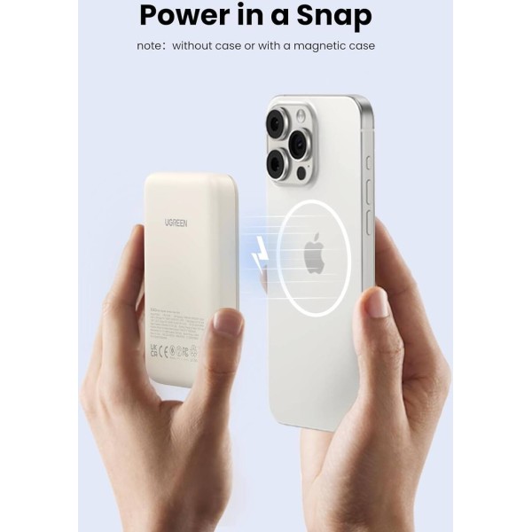 UGREEN Batterie ext 10000mAh pour magsafe creme 20w